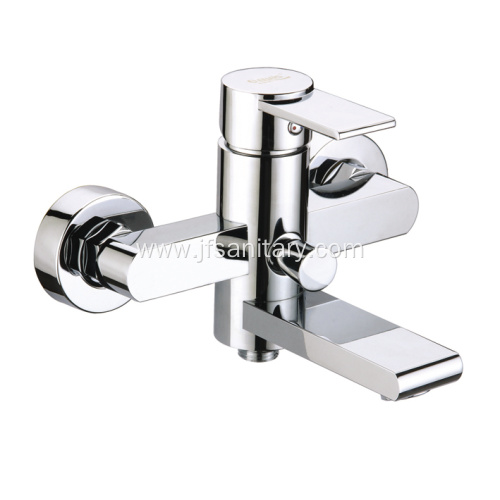 Round Wall-Mounted Brass Faucet 2 Function